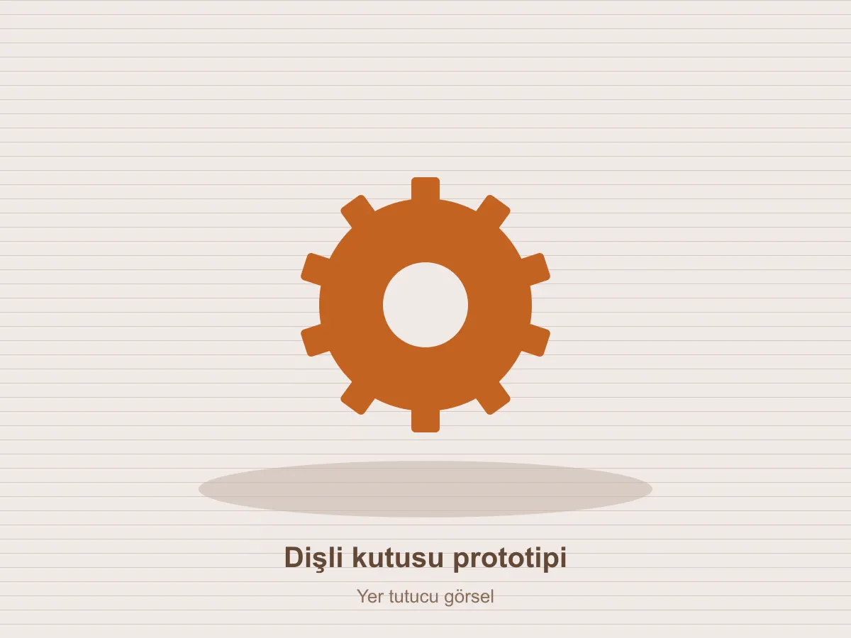 PETG ile basılmış, iç dişlileri görünen turuncu dişli kutusu prototipi