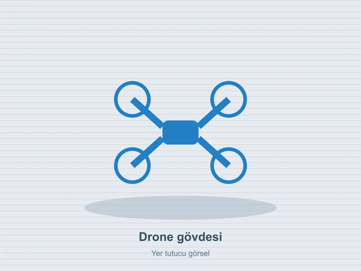 Hafif kafes yapılı mavi PETG drone gövde parçası