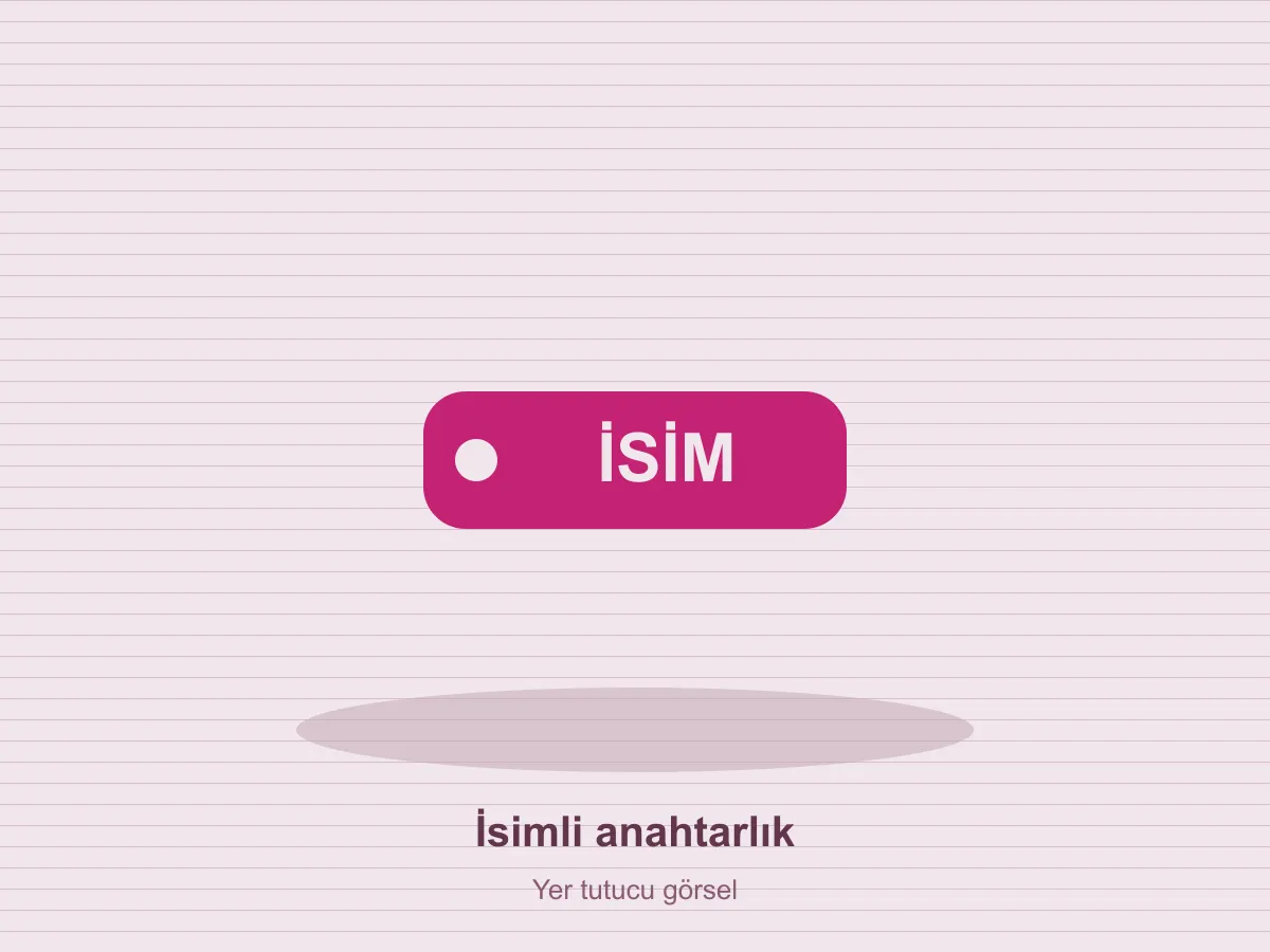 Çift renkli PLA ile basılmış, üzerinde isim yazan anahtarlıklar